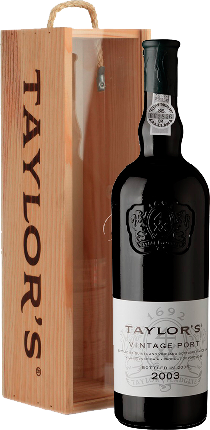 Taylor's Vintage Port, 2003, in wooden box